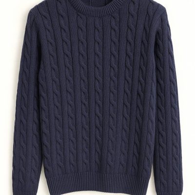 پلیور بافت یقه گرد